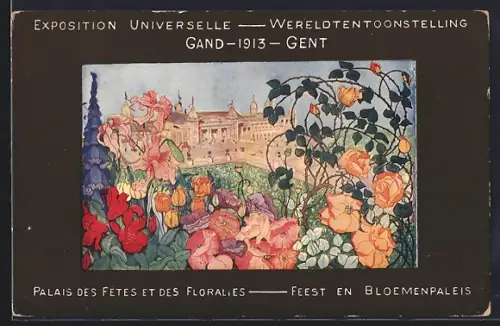 Künstler-AK Gand, Exposition Universelle 1913, Palais des Fetes et des Florales