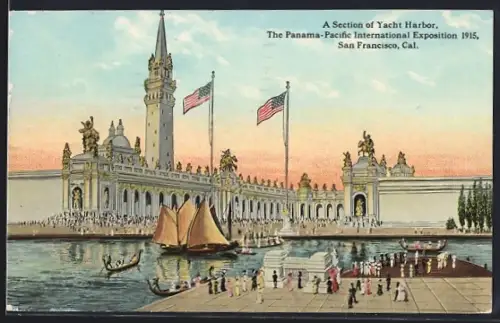 AK San Fransisco, Cal., A Section of Yacht Harbor, The Panama-Pacific Internationale Exposition 1915