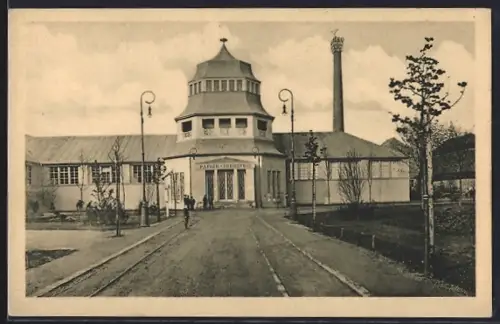 AK Leipzig, Weltausstellung und Graphik 1914, Gebäude der Papierindustrie