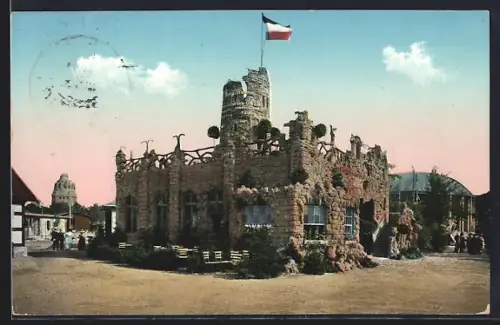 AK Leipzig, Intern. Baufachausstellung mit Sonderausstellungen 1913, Burg-Café