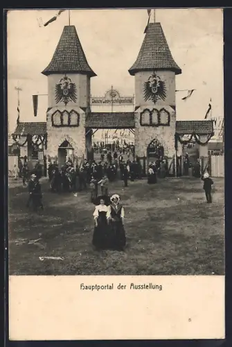 AK Strassburg i. E., 26. D. L.-G. Wanderausstellung 1913, Hauptportal der Ausstellung