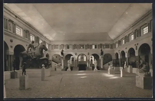 AK Dresden, Grosse Kunstausstellung 1908, Grosse Halle, Gesamtansicht