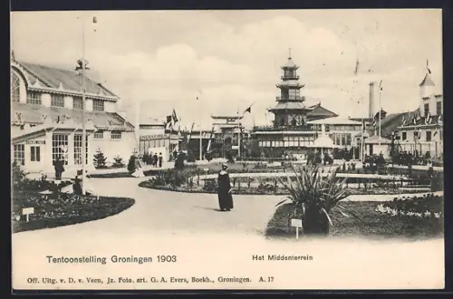 AK Groningen, Tentoonstelling 1903, Het Middenterrein