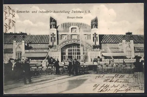 AK Zwickau i. S., Gewerbe- und Industrie-Ausstellung, Haupt-Halle