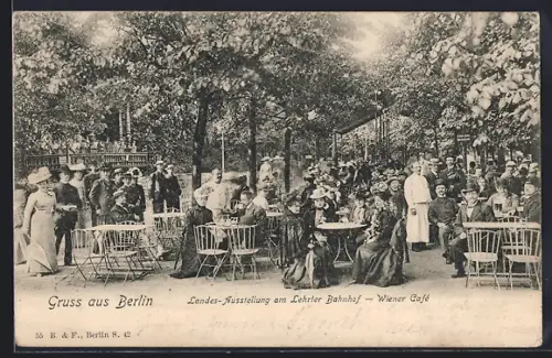 AK Berlin, Landes-Ausstellung am Lehrter Bahnhof, Wiener Cafe
