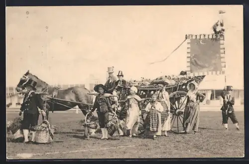 AK `s Gravenhage, Nat. en Int. Landbouw-Tentoonstelling 1913, Provincie Zuidholland, Nationaal Historisch Landbouwfest