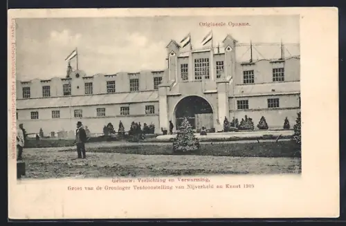 AK Groningen, Groninger Tentoonstelling van Nijverheid en Kunst 1903, Gebouw: Verlichting en Verwarming