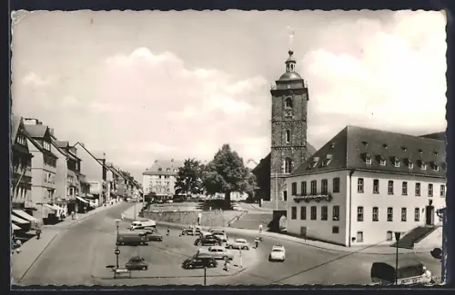 AK Siegen /Westf., Marktplatz, Nikolaikirche, Rathaus