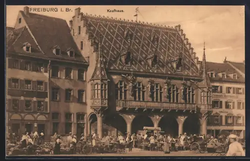AK Freiburg i. Br., Kaufhaus, Marktplatz