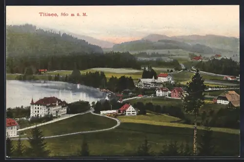 AK Titisee, Seeansicht mit Hotel