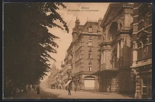 AK Hamburg-Altona, Königstrasse, Stadttheater