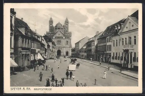 AK Speyer a. Rh., Hauptstrasse, Dom