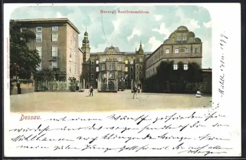 AK Dessau, Herzogl. Residenzschloss