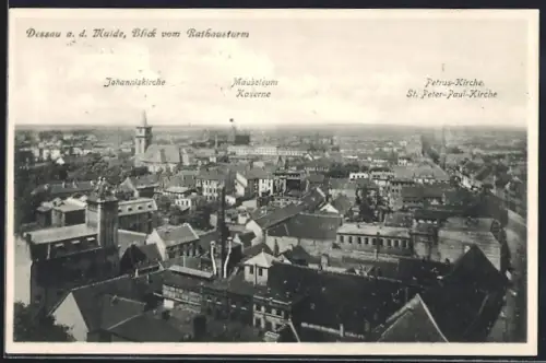 AK Dessau a. d. Mulde, Blick vom Rathausturm