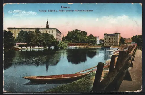 AK Dessau, Herzogl. Schloss, Mühle, Mulde