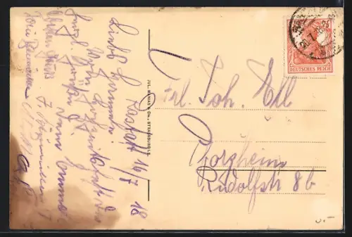 AK Rastatt, Schlossplatz, Militärparade