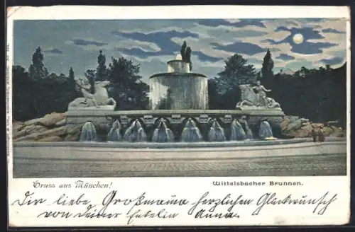 AK München, Wittelsbacher Brunnen