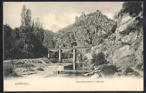 AK Altenahr /Ahrthal, Eisenbahnviadukt bei Altenahr