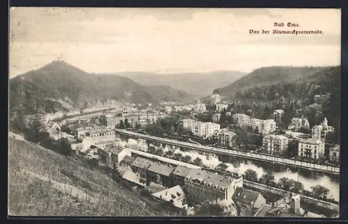 AK Bad Ems, Blick von der Bismarckpromenade