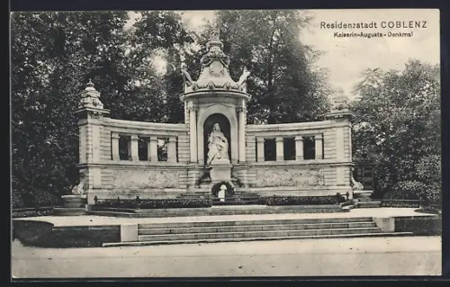 AK Coblenz, Kaiserin-Augusta-Denkmal
