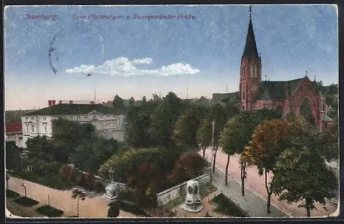 AK Saarburg, Ecke Pfalzburger- und Saargemünderstrasse