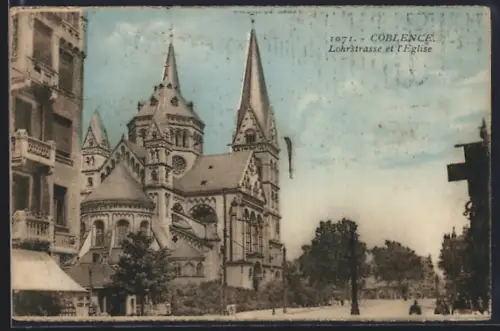 AK Coblenz, Lohrstrasse, Kirche