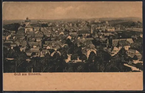 AK Simmern / Hunsrück, Gesamtansicht der Stadt