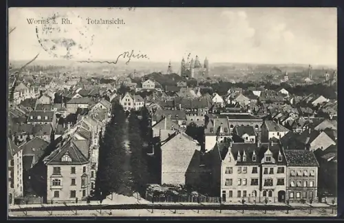 AK Worms a. Rh., Totalansicht