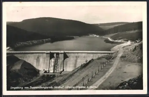 AK Ohrdruf /Thüringen, Truppenübungsplatz, Lütsche-Stausee