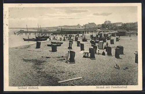 AK Ahlbeck / Ostseebad, Strand mit Familienbad