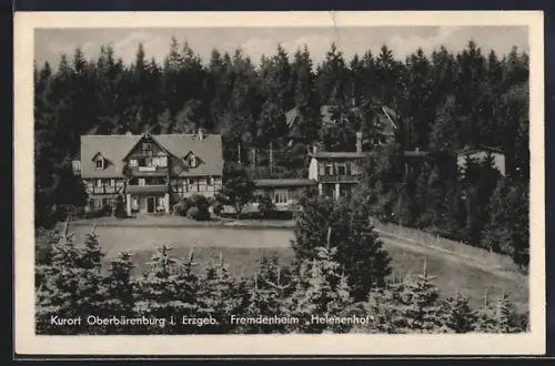 AK Oberbärenburg i. Erzgeb., Fremdenheim Helenenhof