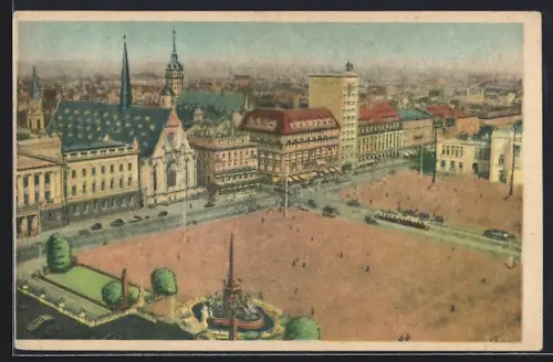 Künstler-AK Leipzig, Karl-Marx-Platz
