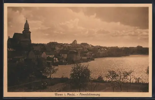 AK Waren i. Meckl., Abendstimmung
