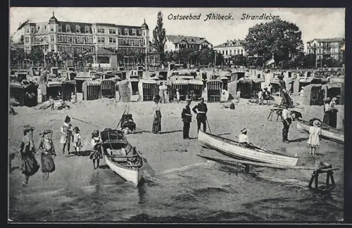 AK Ahlbeck / Ostseebad, Strandleben