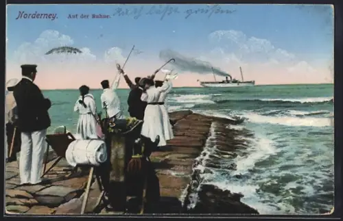 AK Norderney, Auf der Buhne