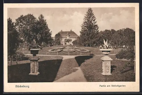 AK Bückeburg, Partie am Schlossgarten