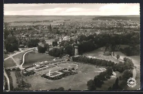 AK Wolfenbüttel, Ortsansicht vom Flugzeug aus