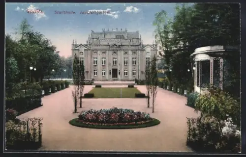 AK Görlitz, Stadthalle, Konzertgarten