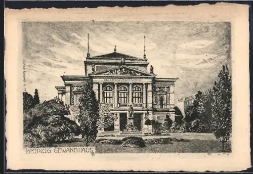 Künstler-AK Leipzig, Gewandhaus