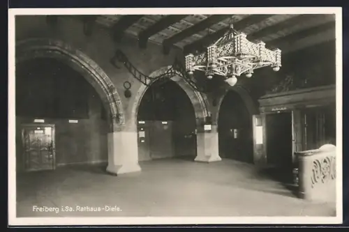 AK Freiberg i. Sa., Rathaus Diele
