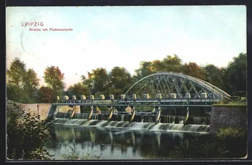 AK Leipzig, Brücke am Flutkanalwehr
