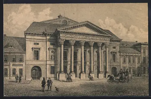 Künstler-AK Dessau, Schauspielhaus