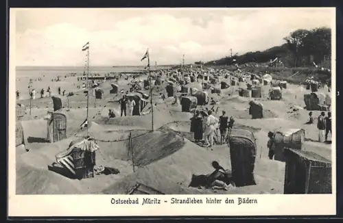AK Müritz, Strandleben hinter den Bädern