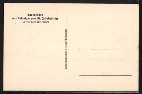AK Saarbrücken, Ludwigskirche, St. Jakobskirche