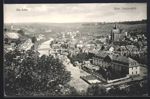 AK Diez /Lahn, Lahnpartie im Ort