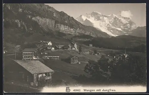 AK Wengen, Panorama mit Jungfrau