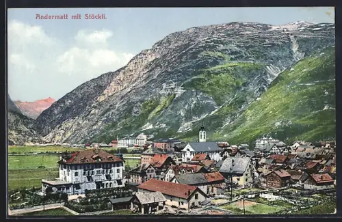 AK Andermatt, Teilansicht mit Stöckli