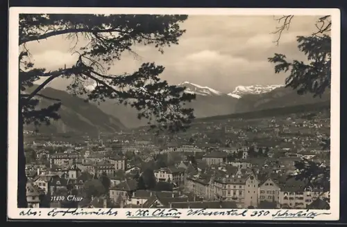 AK Chur, Teilansicht mit Bäumen