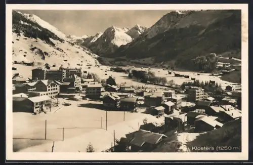 AK Klosters, Teilansicht im Schnee