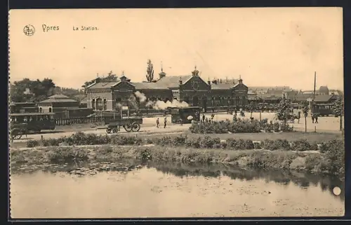 AK Yprès, la Station, Partie am Bahnhof